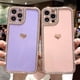 thumbnail image 2 of Funda de teléfono de lujo con diamantes de imitación y corazón de amor para iPhone 12 11 13 14 Pro Max X XR XS Max 7 8 Plus SE 2020 Tan Jianjun unisex, 2 of 2