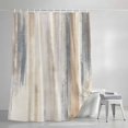 thumbnail image 3 of Shower Curtains for Bathroom, Beige Grey Waterproof Fabric Shower Curtain, Abstract Mottled Art Retro Modern Painting Decorative Bathroom Curtain for Bathtub, 66"x72", No Hooks Included, 3 of 9