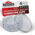 thumbnail image 1 of Protectores para muebles X-Protector 5,6 cm antideslizantes transparentes, 4 piezas, 1 of 7