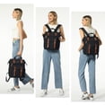 thumbnail image 2 of Mochila para portátil LOVEVOOK para mujer, trabajo, viajes, 15.6 pulgadas, negro-marrón, 2 of 9