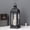 Black, variant on Vintage Outdoor Candle Lantern, Metal Candle Holder with Tempered Glass (Black)