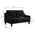 thumbnail image 3 of Modern Loveseat Sofa Couches for Living Room,Comfy Sofas with Wooden Legs,Upholstered Velvet 3-Seater Couch,Armchair,Living Room Single Seat Sofa Chair for Bedroom Apartment, 3 of 9
