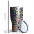 thumbnail image 2 of 30oz Pioneer Flower Tumblers Stainless Steel Tumbler with Lid and Straw,Vacuum Insulated Double Wall Travel Tumbler Cups Mug with Cleaning Brush for Coffee,Tea, 2 of 5