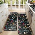 thumbnail image 4 of Kitchen Rugs Sets Of 2,Pioneer Flower Floral Print Pattern Anti Fatigue Kitchen Mat Rugs Non Slip Washable,Decorative Kitchen Floor Mats for Kitchen,Sink,Laundry,17"x47"+17"x47", 4 of 5