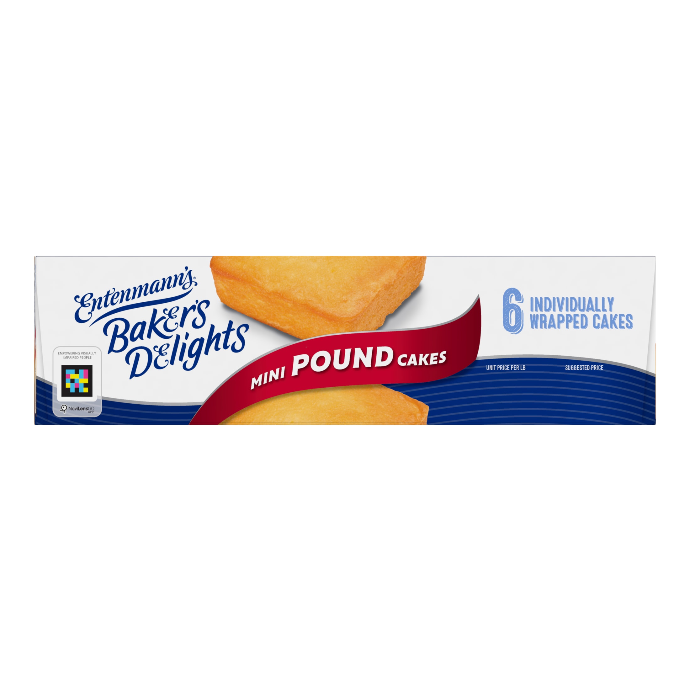 Entenmann's Mini Butter Pound Cakes, 6 packs, Mini Pound Cakes, 9.25 oz Box