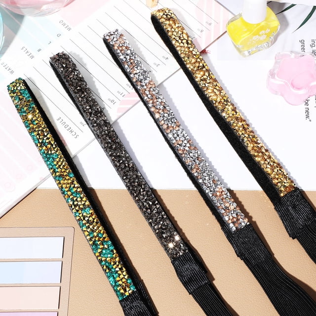 OULII 6Ud Diademas Con Rhinestones Y Elastizada Para Estilo Diario