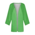 thumbnail image 5 of Timegard Cardigan à Manches 3/4 pour Femmes, Manteaux Légers à devant Ouvert, Automne, Décontracté, Coupe Ample, Vestes Fines, 5 of 5