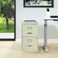 thumbnail image 2 of 2 Drawer Locking Metal File Cabinet in Tan, 2 of 9
