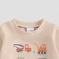 thumbnail image 7 of NOLDARES Toddler Baby Boy Clothes Fall Winter Fleece Outfits Letter Print Sweatshirt & Jogger Pants Set Size:2-3 Y,Light Yellow, 7 of 7