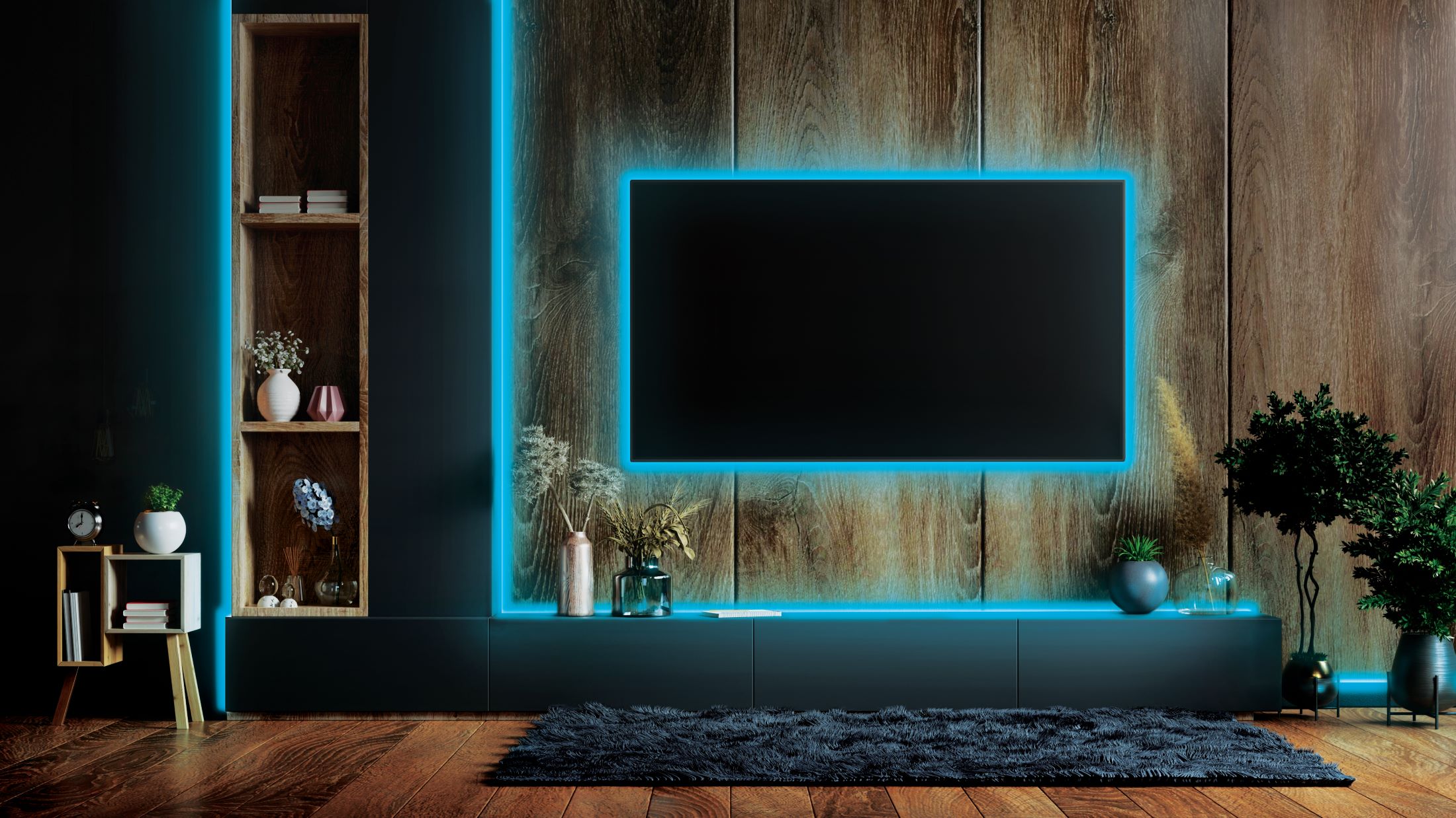 Ledeez Indoor 6 Ft USB Plug-in Neon Blue LED Light Strip
