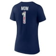 thumbnail image 3 of Women's Navy Boston Red Sox Team Logo Mother's Day V-Neck T-Shirt, 3 of 3