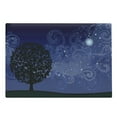 thumbnail image 1 of Starry Night Cutting Board, Tree on a Hill with Star Filled Sky and Moon Milky Way Galaxy, Decorative Tempered Glass Cutting and Serving Board, Large Size, Charcoal Grey Indigo, by Ambesonne, 1 of 1