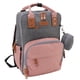 thumbnail image 4 of Bolsa De Pañales Para Pañales, Diseño De Partición Múltiple, Bolsa De Pañales Repelente Al Agua, Mochila, Interfaz USB Para Viajes Para Madre Para Exteriores Cergrey gris rosa, 4 of 8
