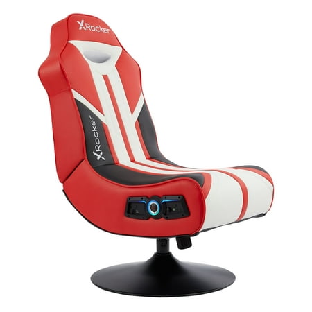 X Rocker Nebula 2.1 Bluetooth Pedestal Gaming Chair, Red