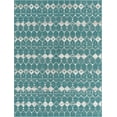 thumbnail image 2 of Rugs.com Outdoor Lattice Collection Rug – 8' x 10' Teal Flatweave Rug Perfect For Living Rooms, Large Dining Rooms, Open Floorplans, 2 of 8