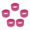 thumbnail image 4 of 5 Packs Tennis Racquet Grip Ring Sweat Absorbing Ring Racket Badminton Racquet Grip Ring Tennis Grip Band Pink, 4 of 9