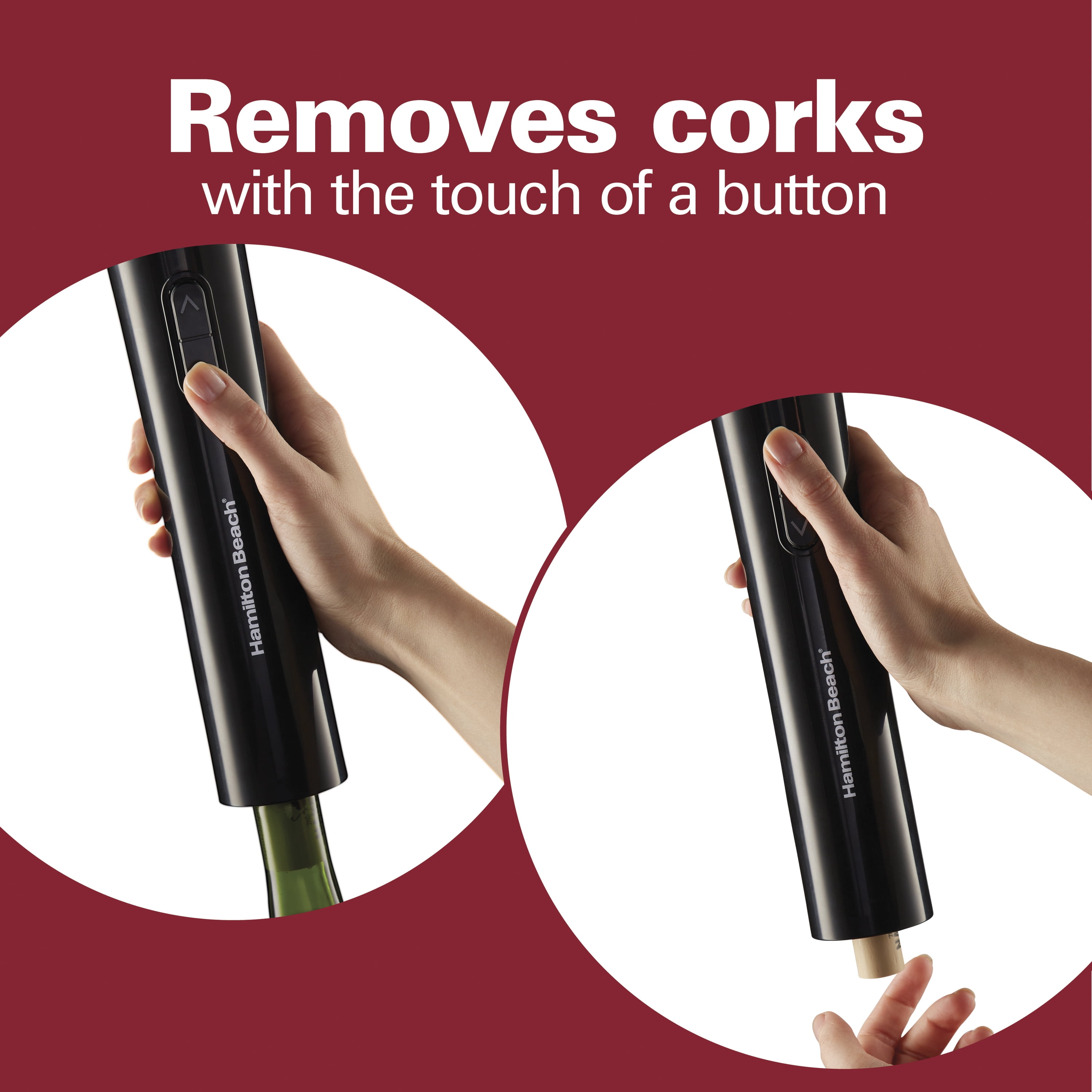 Hamilton Beach Cordless Electric Wine Opener | Model #76610