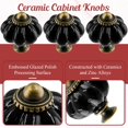 thumbnail image 3 of 8 pieces Ceramic Pumpkin Drawer Knobs, Black Vintage Decorative Retro Knobs for Furniture, 3 of 14