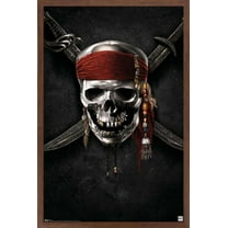 Disney Pirates of the Caribbean: On Stranger Tides - Teaser One Sheet Wall Poster, 14.725" x 22.375", Framed