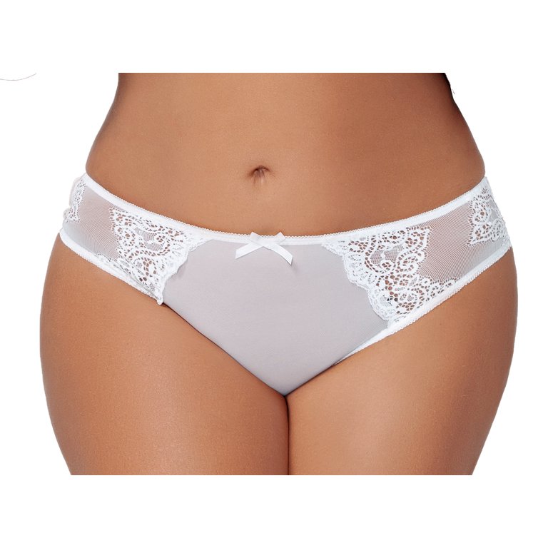 3 Pack Hipster Panties Plus Size 1X Lace Detail No Panty Lines
