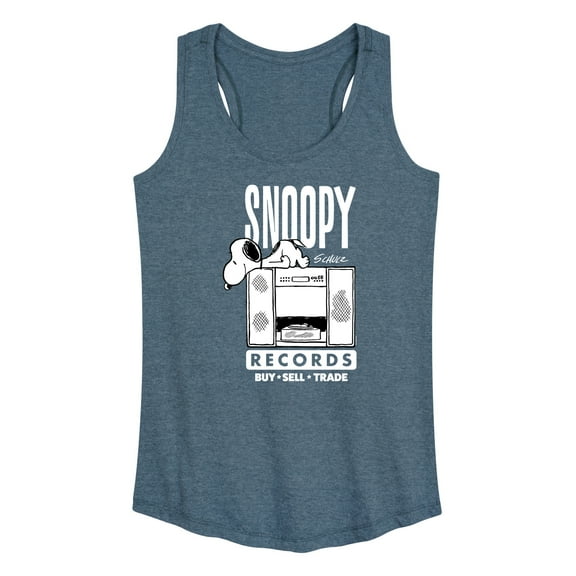 Peanuts - Snoopy Records - Women's Racerback Tank Top