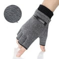 thumbnail image 4 of ameIAEA Fingerless Gloves for Men Women Winter Warm Mittens Stretch Half Finger Gloves, 4 of 4
