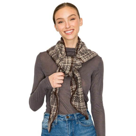 BASICO Fall Scarf for Women, Winter Scarf, Women's Scarves & Wraps, Blanket Scarf, Fall Accessories (27 Colors) (Triangle Brown)