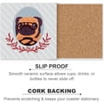 thumbnail image 6 of GZHJMY Square Drink Coasters, 1 Pcs Pug Driving Absorbent Ceramic Coffee Coasters for Drinks with Cork Base Housewarming Gift for Home Decor, 6 of 6