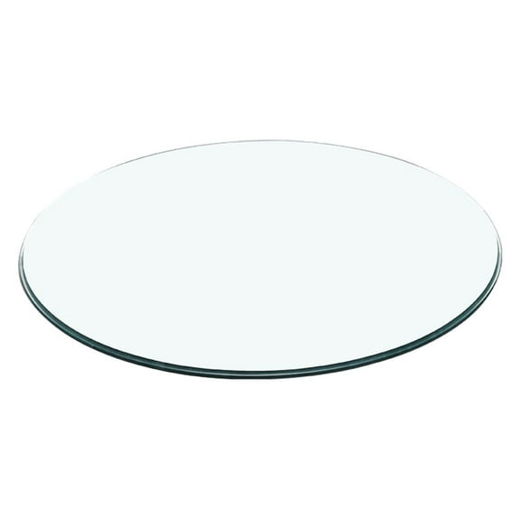 PTOOTP Thickened Round Clear Glass Tabletop Replacement for Dining and Coffee Tables, Transparent, , 1 Set