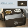 thumbnail image 4 of PawHut Dog Feeding Station w/ Storage Drawer, 2 Elevated Dog Bowls, Coffee, 4 of 9