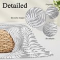 thumbnail image 3 of Palm Leaves Grey Throw Pillow Cover 20 x 26 Inch Decorative Pillow Cover Summer Botanical Coastal Tropical Lumbar Pillowcase Seasonal Rectangle Cushion Case for Couch Sofa Bed Living Room, 3 of 9