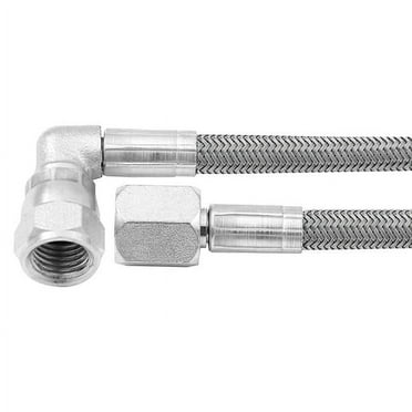 15 in. -4 AN No. 4 90 deg Straight Braided Brake Line