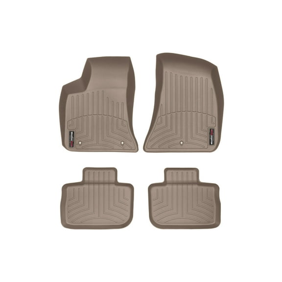 WeatherTech Custom Fit FloorLiners compatible with Charger, 300 - 1st & 2nd Row (2-pc. Rear Liner), Tan