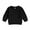 Black, variant on Toddler Baby Boys Sweatshirts 6 12 18 24M 3T Long Sleeve Crewneck Solid Color Pullover Fall Tops