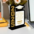 thumbnail image 5 of Class of 2025 Graduation Centerpiece - Rustic Wooden Table Decor for Graduation Parties - Black & Gold Congrats Grad Table Topper for High School & College, 5 of 8