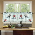 thumbnail image 4 of Yayeee Kitchen Curtains Tier Set of 2 Light Filtering 57"x36" Over Sink Window Panels, Ice Play, 4 of 7