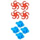 thumbnail image 1 of 8 piezas de tiro con compuesto estabilizador de flecha supresor de cuerda soporte de parada silenciador montaje herramienta resistente rojo azul Macarena Estabilizador de la cuerda del arco, 1 of 8