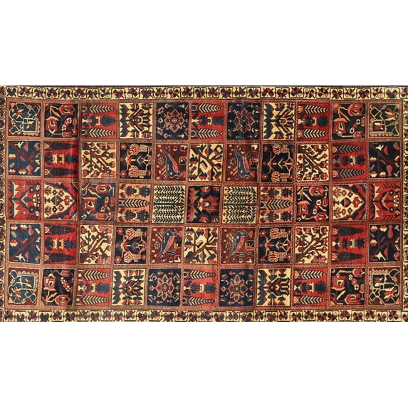 Ahgly Company Machine Washable Indoor Rectangle Traditional Saffron Red Area Rugs, 3' x 5'
