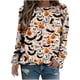thumbnail image 2 of Ailaofu Womens Halloween Long Sleeve Sweatshirt Cute Trendy Graphic Pullover Top Casual Crewneck Holiday Clothes, 2 of 4