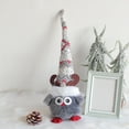thumbnail image 4 of ​17in Bendable Owl Decor w/ Wizard Hat - Gray Tonal Plush Shelf Display Figurine w/ Wire Frame (Festive Decor Gift Bundle, Age 8+)​​ Gray, 4 of 6