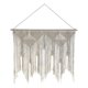 thumbnail image 1 of Macrame Wall Hanging Boho Woven Tapestry, Beige White Tassel Decor Curtain for Home Backdrop (Wood S, 1 of 5