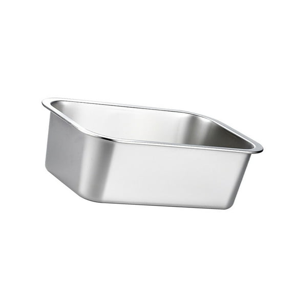 BIBABLYKE Durable Stainless Steel Pet Dog Bowl Anti Slip Rectangle for Large Breeds Pet Easy to Clean Large Capacity