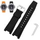 thumbnail image 2 of Correa de reloj de lona de cuero para Casio GST-B100 S130 W300GL 400G W330 GST-W120L s120 W130L S100 Series Correa modificada para hombre de 26 mm, 2 of 5