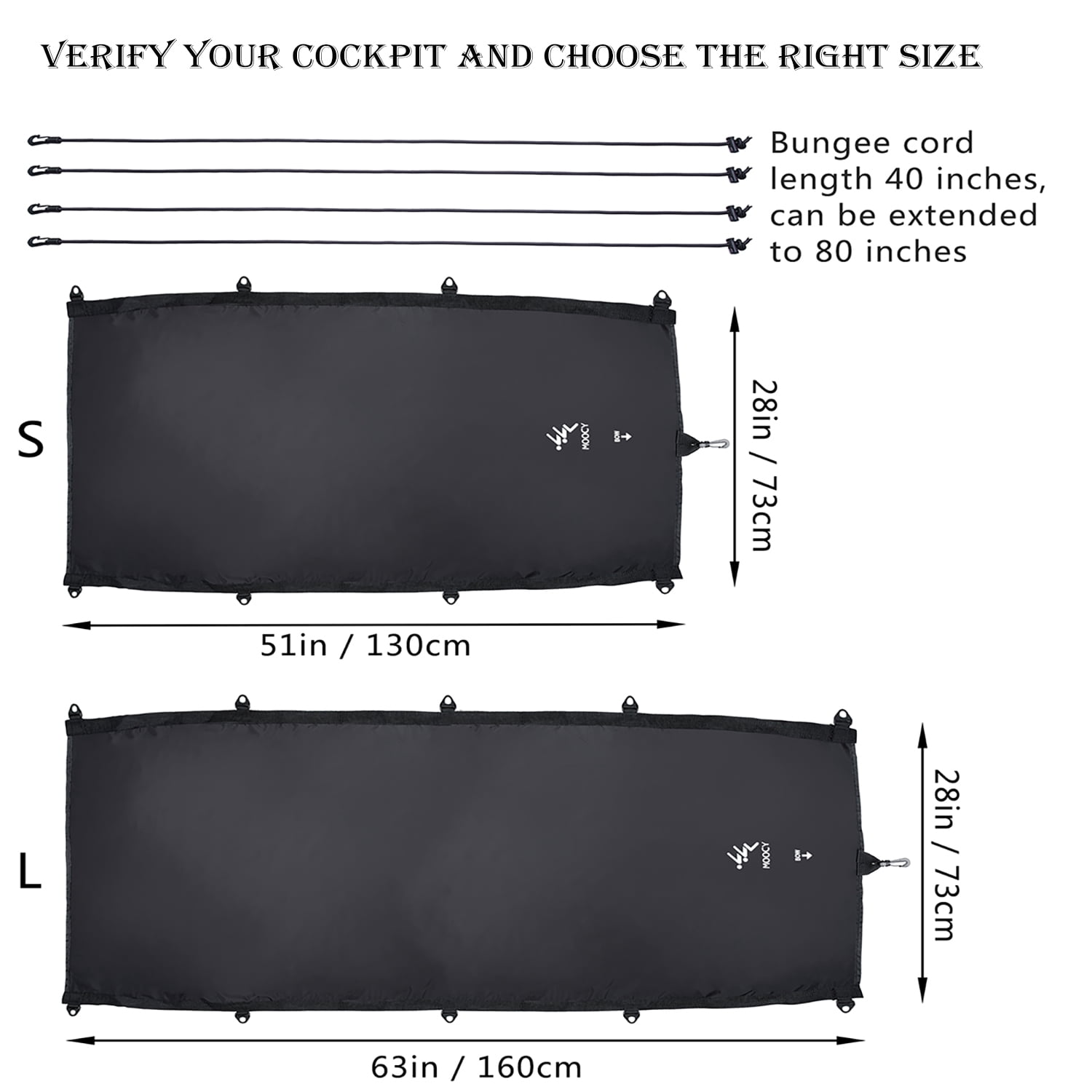 GOGHOST Universal Kayak Cockpit Covers ，Drape Waterproof Seal Cockpit Protector Kayak Hatch Covers for Transport, Indoor and Outdoor Storage Keep Hatch Hole Seat Clean