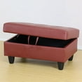 thumbnail image 4 of JESTOP Leather Storage Ottoman, Ottoman with Storage, Rectangle 34" Foot Rest Ottomans Stool for Living Room Bedroom, 4 of 14