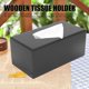 thumbnail image 5 of Caja De Pañuelos De Madera Rectangular, Soporte De Pañuelos De Madera Ligero De Fácil Recarga Decorativo Para Oficina, 5 of 7