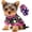 Rose,pink, variant on 2 Pieces Dog Sweaters for Small Dogs Girl Fleece Puppy Sweater for Chihuahua Yorkie Clothes Soft Warm Dog Clothes Doggie Pet Outfit Apparel Polka dots Leopard Print, Medium