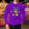 thumbnail image 3 of Camisetas Casuales de los Hombres de Moda Suelta Elástica Fitness Home Carnaval Impreso de Manga Larga con Cuello Redondo con Poliéster Suave, Top Transpirable, 3 of 5