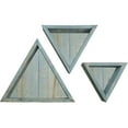 thumbnail image 3 of Ekena Millwork Set of 3, Triangle, Closed Back, Vintage Farmhouse Shadow Box Shelves, Barnwood Decor Collection, Driftwood Blue, 3 of 15