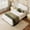 Beige, variant on DAIIQueen Size Upholstered Platform Bed Frame, 51" Tall Chenille Fabric Headboard with Classic Curved Wingback Design, Vintage Solid Wood Legs, No Box Spring Needed, Easy Assembly & Noise-Free, Black